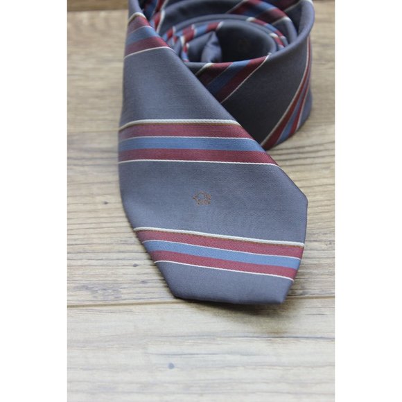 Christian Dior vintage gray striped‎ classic tie - Picture 3 of 10